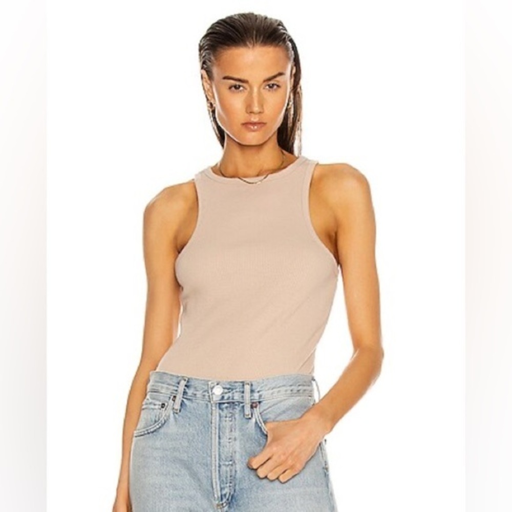 NWOT AGOLDE Rib Tank in Latte size XS